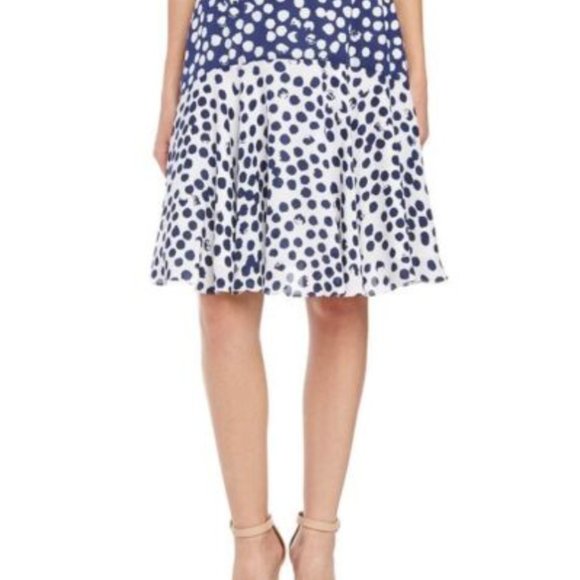 REBECCA MINKOFF ABBIE SKIRT, INDIGO/WHITE SIZE 0 - Picture 2 of 3